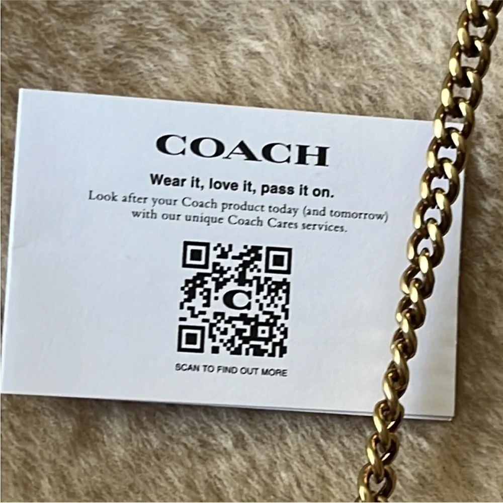 Coach natural shearling mini drawstring crossbody NWT